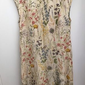 Madewell garden gate silk drop waist dress 4